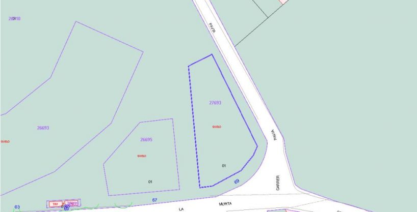 1264m2 urban land for building for sale in VERGE DE LA MURTA