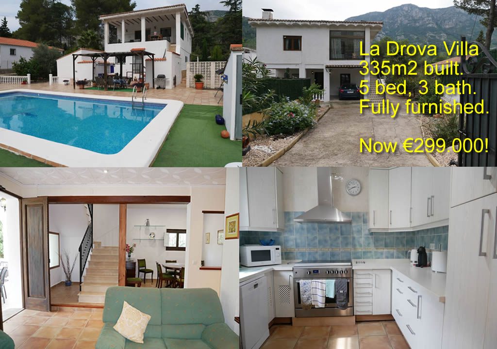 335m2 5 bedroom villa with large pool for sale in La Drova Barx Valencia Spain Main Image
